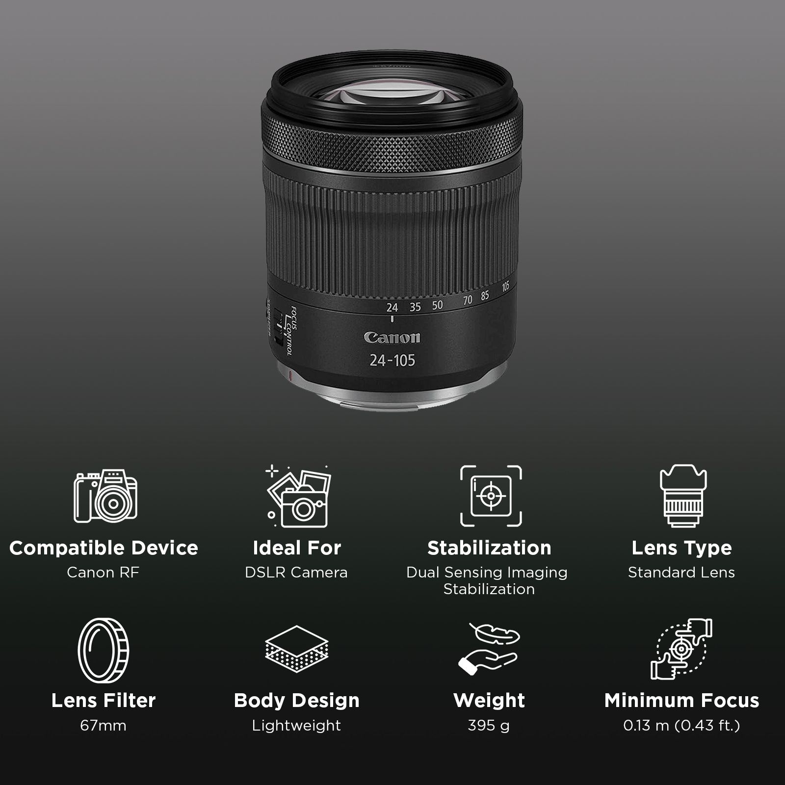 Buy Canon 24-105mm f/4 f/7.1 Standard Lens Canon RF Mount (67mm